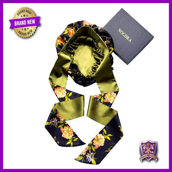 100% Mulberry Silk Hair Bonnet Reversible Sleep Cap with Ties main image 6